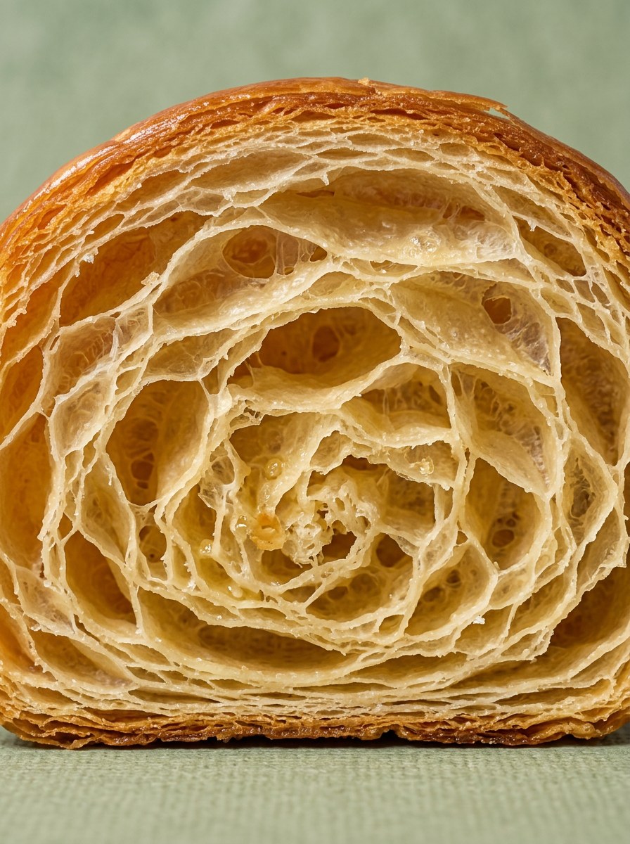 Croissant lamination layers